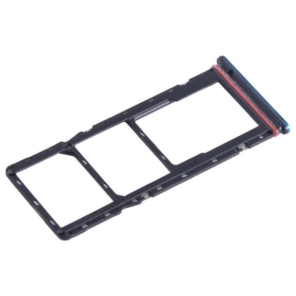For Tecno Spark 8 SIM Card Tray + SIM Card Tray + Micro SD Card Tray (Green)