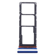 For Tecno Pop 5 LTE SIM Card Tray + SIM Card Tray + Micro SD Card Tray (Dark Blue) - Card Tray by PMC TechLife | Online Shopping South Africa | PMC TechLife