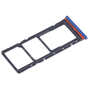 For Tecno Pop 5 LTE SIM Card Tray + SIM Card Tray + Micro SD Card Tray (Dark Blue)