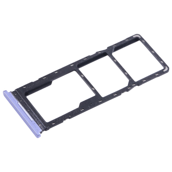 For Tecno Spark Go 2022 SIM Card Tray + SIM Card Tray + Micro SD Card Tray (Purple)