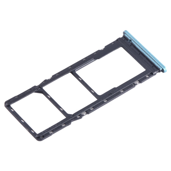 For Tecno Spark 8C KG5k SIM Card Tray + SIM Card Tray + Micro SD Card Tray (Green)