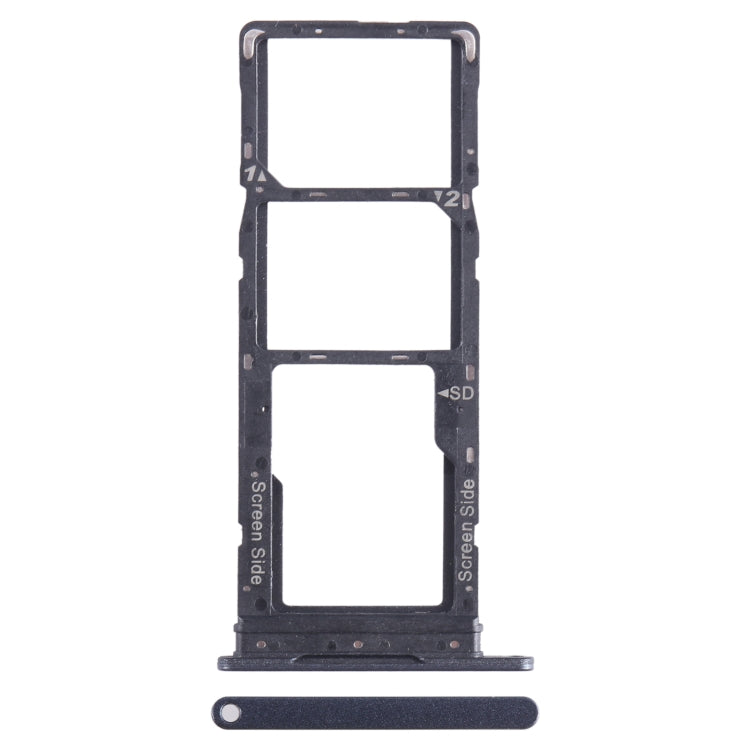 For Tecno Spark Go 2023 BF7n SIM Card Tray + SIM Card Tray + Micro SD Card Tray (Black)