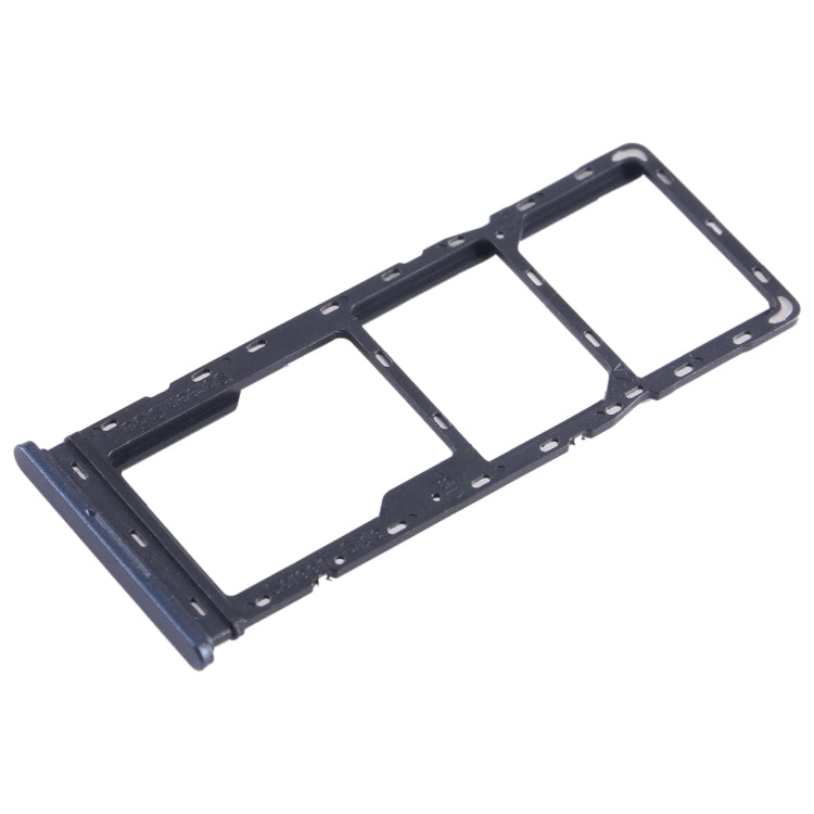 For Tecno Pop 7 Pro BF7 SIM Card Tray + SIM Card Tray + Micro SD Card Tray (Blue)