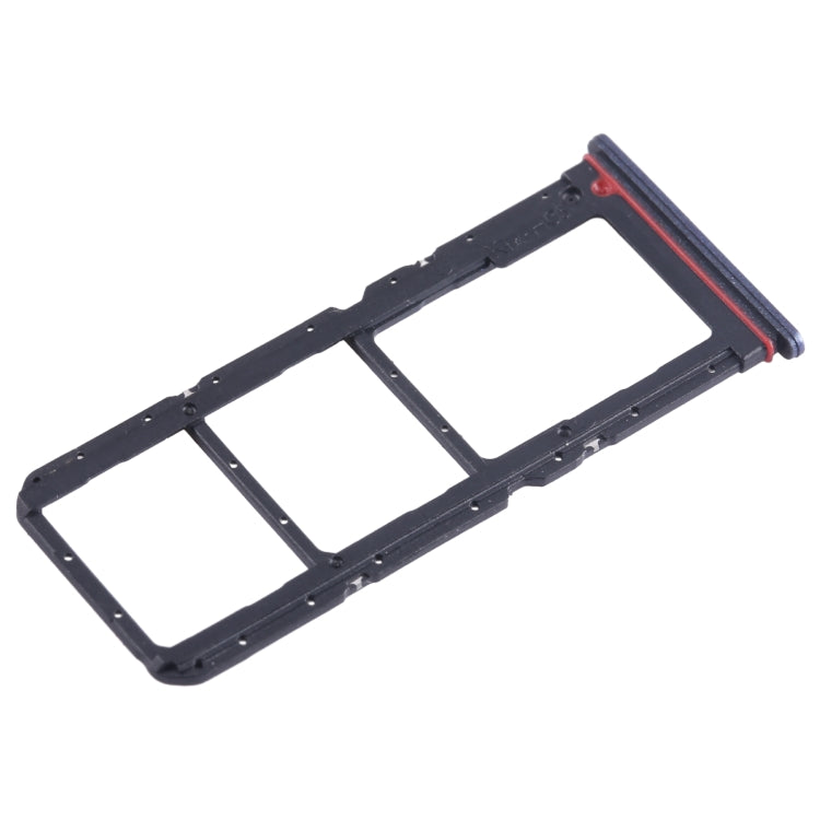 For Tecno Spark 10 Pro KI7 SIM Card Tray + SIM Card Tray + Micro SD Card Tray (Blue)