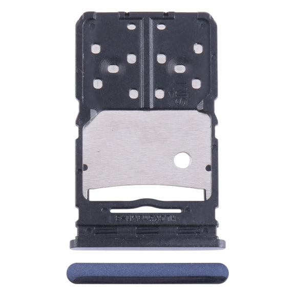 For Tecno Camon 20 SIM Card Tray + Micro SD Card Tray (Blue)
