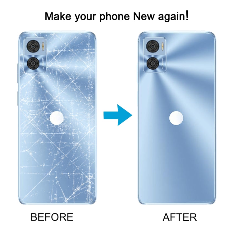 For Motorola Moto E22 Original Battery Back Cover(Light Blue)