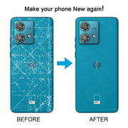 For Motorola Edge 40 Neo Original Battery Back Cover(Blue)