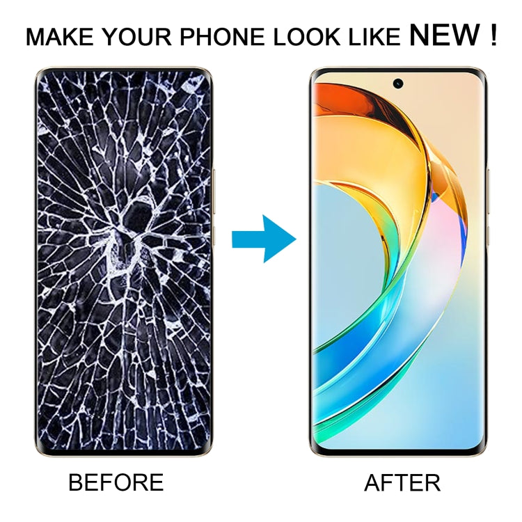 For Honor X50 Original LCD Screen Digitizer Full Assembly with Frame (Gold)