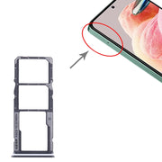 For Xiaomi Redmi Note 12 4G SIM Card Tray + SIM Card Tray + Micro SD Card Tray (Black)