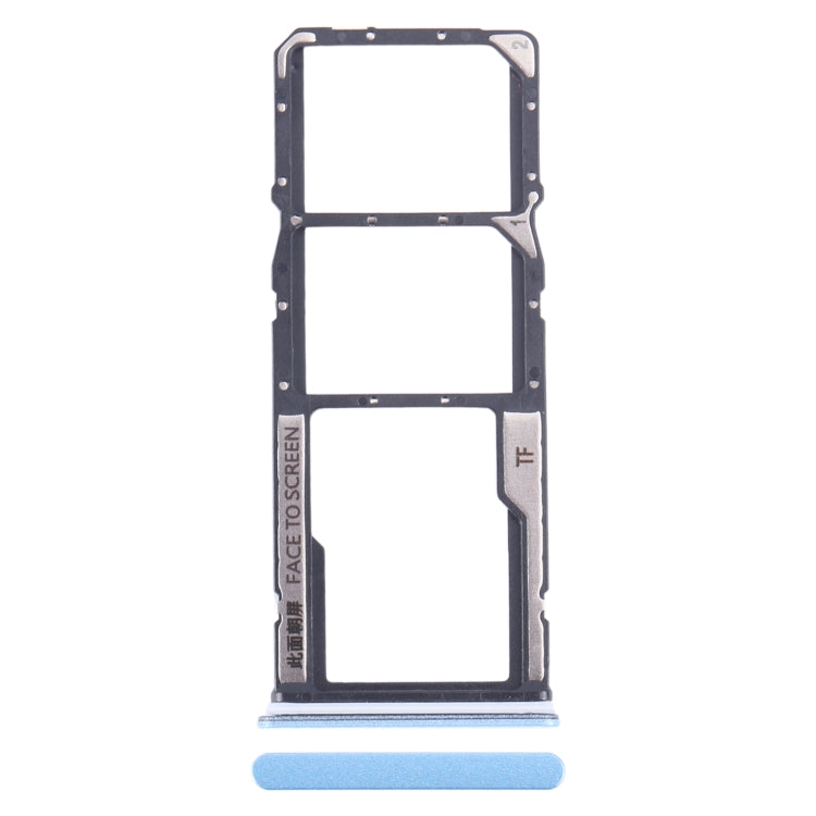 For Xiaomi Redmi Note 12 4G SIM Card Tray + SIM Card Tray + Micro SD Card Tray (Blue)