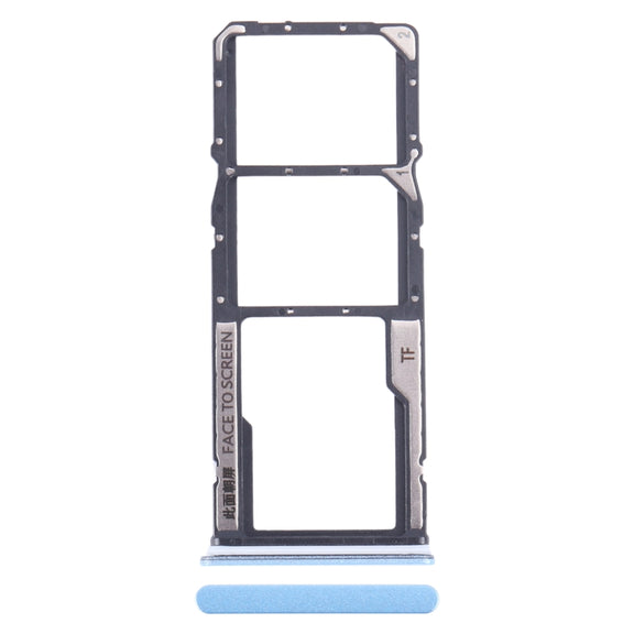 For Xiaomi Redmi Note 12 4G SIM Card Tray + SIM Card Tray + Micro SD Card Tray (Blue)