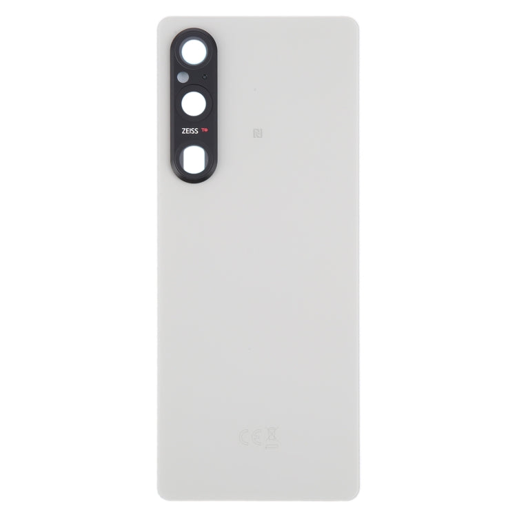 For Sony Xperia 1 V Original Battery Back Cover with Camera Lens Cover(Silver)