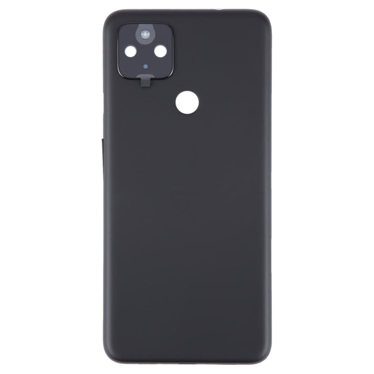 For Google Pixel 4A 5G Battery Back Cover with Camera Lens Cover(Black)