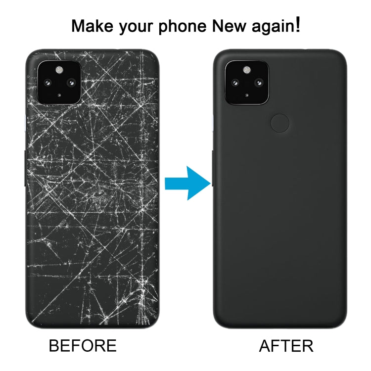For Google Pixel 4A 5G Battery Back Cover with Camera Lens Cover(Black)