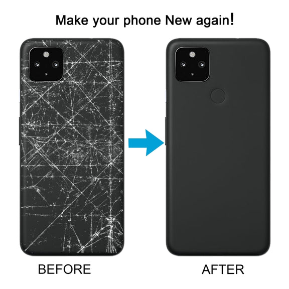 For Google Pixel 4A 5G Battery Back Cover with Camera Lens Cover(Black)