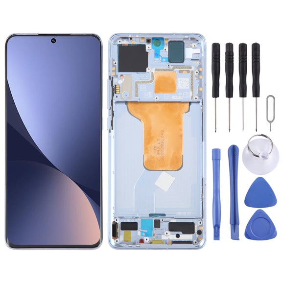 For Xiaomi 12X Original AMOLED Material LCD Screen Digitizer Full Assembly with Frame (Blue)