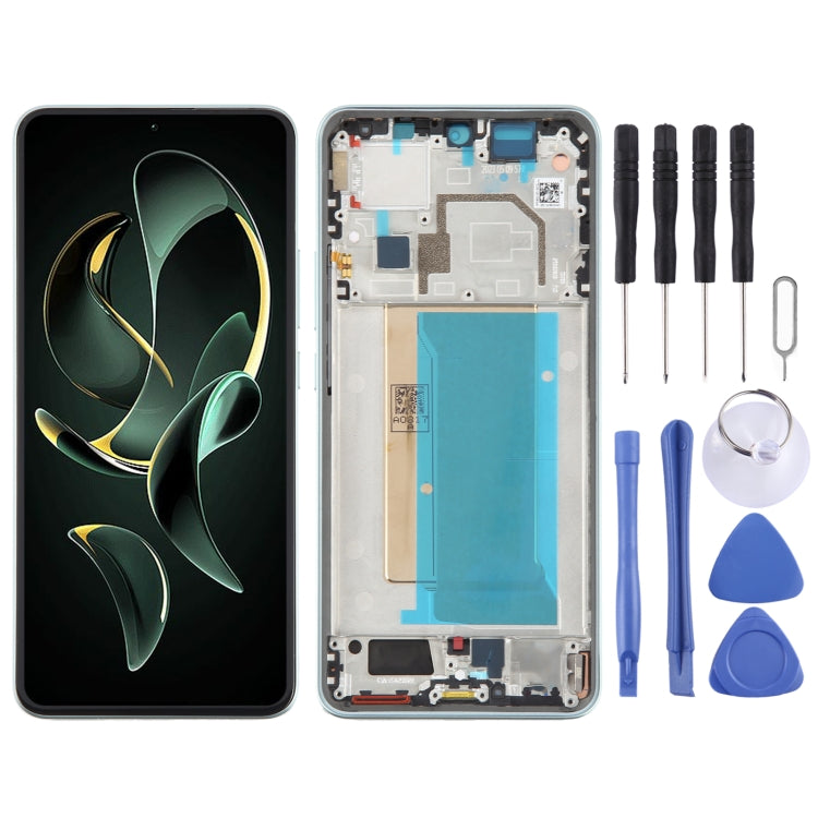 For Xiaomi 13T Pro Original AMOLED Material LCD Screen Digitizer Full Assembly with Frame (Green)