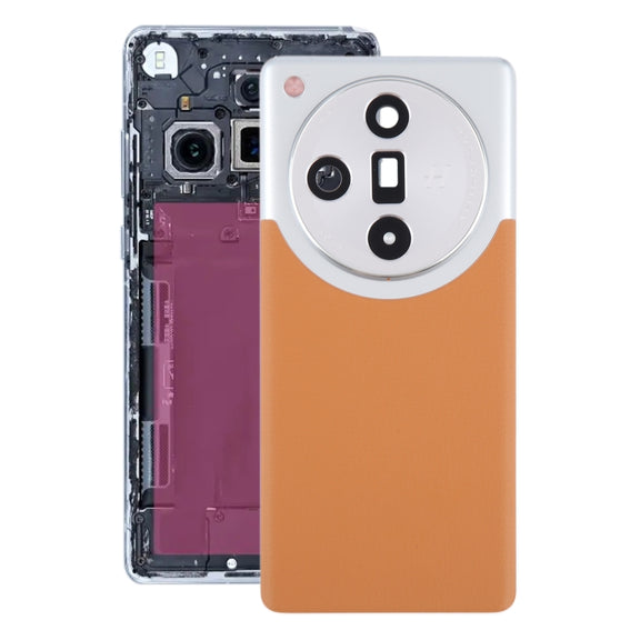 For OPPO Find X7 Original Battery Back Cover with Camera Lens Cover(Brown)