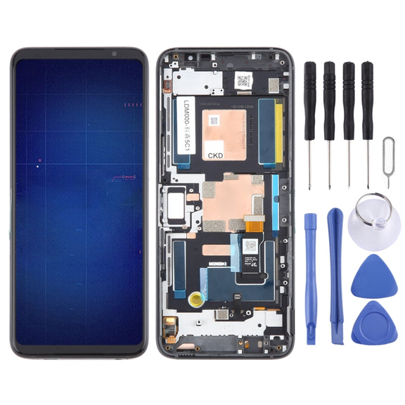 For Asus ROG Phone 6 Original LCD Screen Digitizer Full Assembly with Frame (Black)