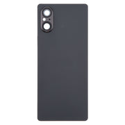 For Sony Xperia 5 V Battery Back Cover with Camera Lens Cover(Black)
