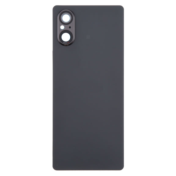 For Sony Xperia 5 V Battery Back Cover with Camera Lens Cover(Black)