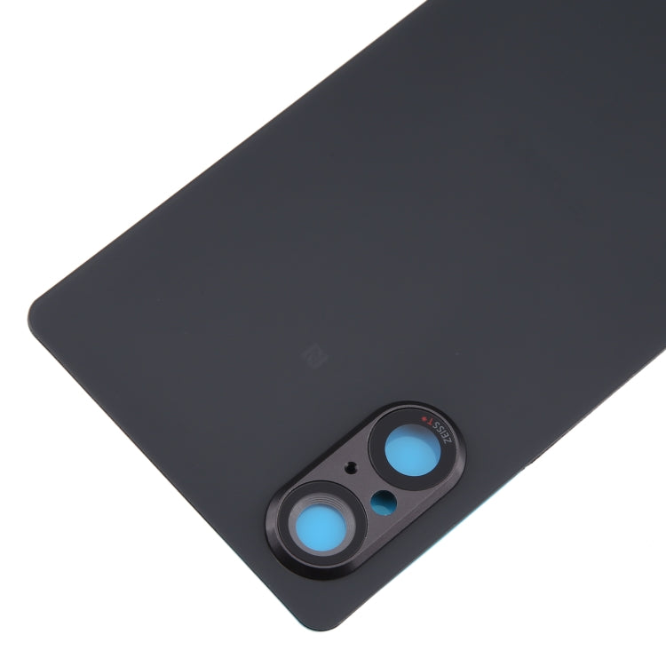 For Sony Xperia 5 V Battery Back Cover with Camera Lens Cover(Black)