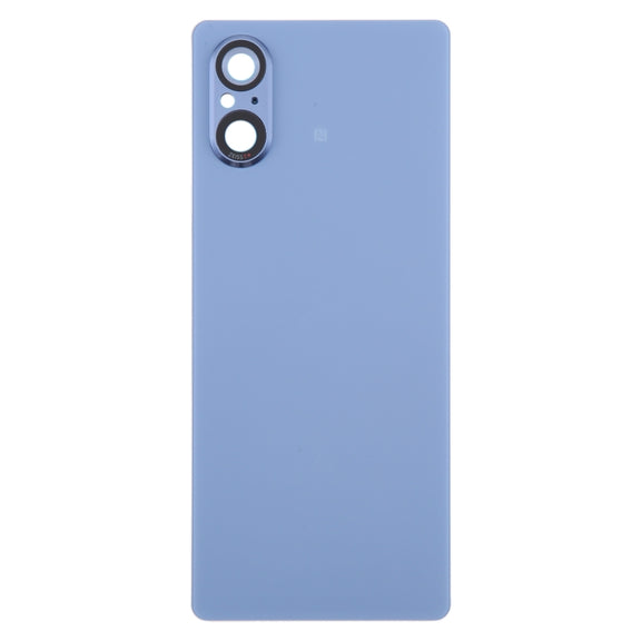 For Sony Xperia 5 V Battery Back Cover with Camera Lens Cover(Blue)