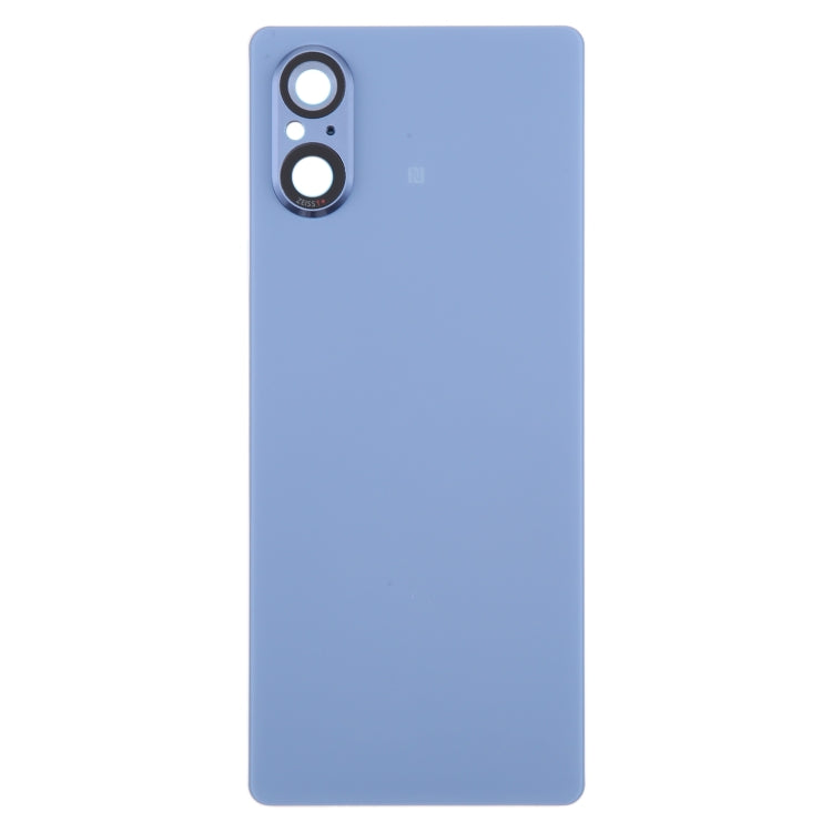 For Sony Xperia 5 V Battery Back Cover with Camera Lens Cover(Blue)