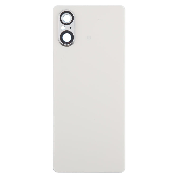 For Sony Xperia 5 V Battery Back Cover with Camera Lens Cover(Silver)