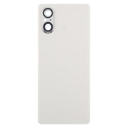 For Sony Xperia 5 V Battery Back Cover with Camera Lens Cover(Silver)