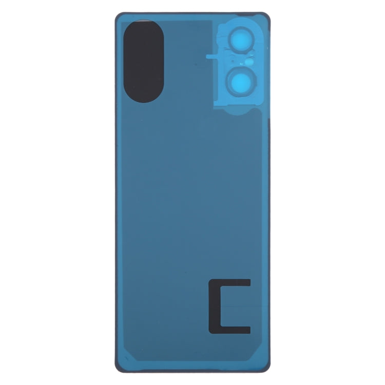For Sony Xperia 5 V Battery Back Cover with Camera Lens Cover(Silver)