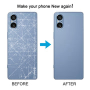 For Sony Xperia 5 V Battery Back Cover with Camera Lens Cover(Silver)