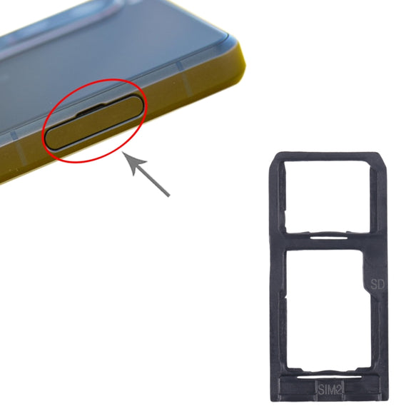For Sony Xperia 1 III Original SIM Card Tray + SIM / Micro SD Card Tray (Black)