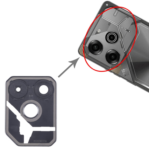 For Tecno Pova 6 Original Rear Camera Frame (Black)