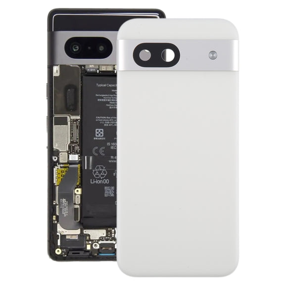 For Google Pixel 8a Original Battery Back Cover with Camera Lens Cover(Silver)