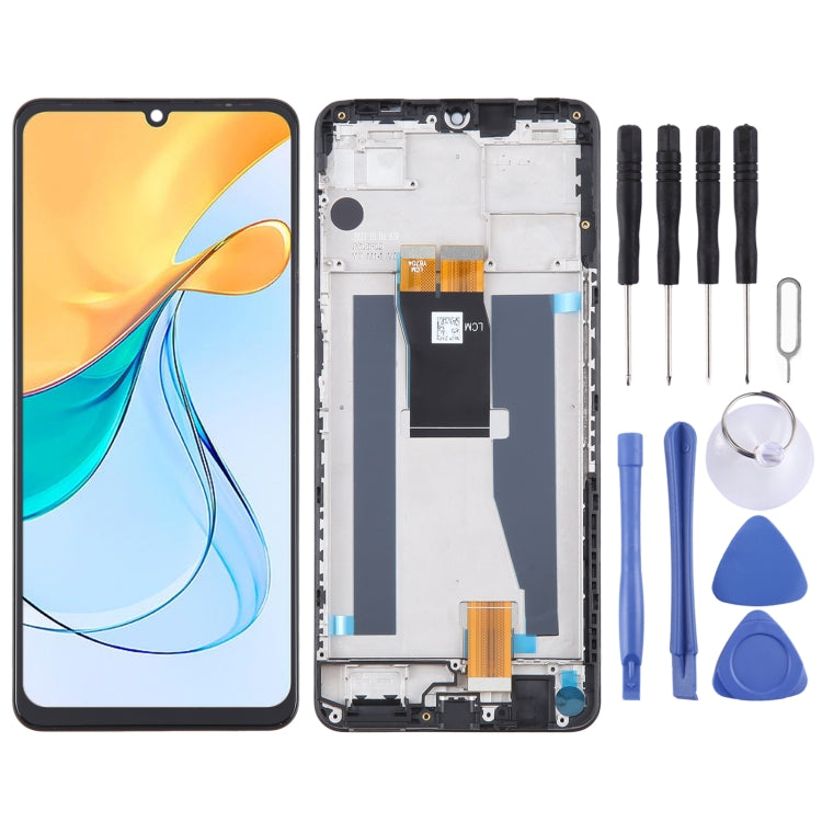 For ZTE Blade V50 Vita 8550 LCD Screen Digitizer Full Assembly with Frame (Black)