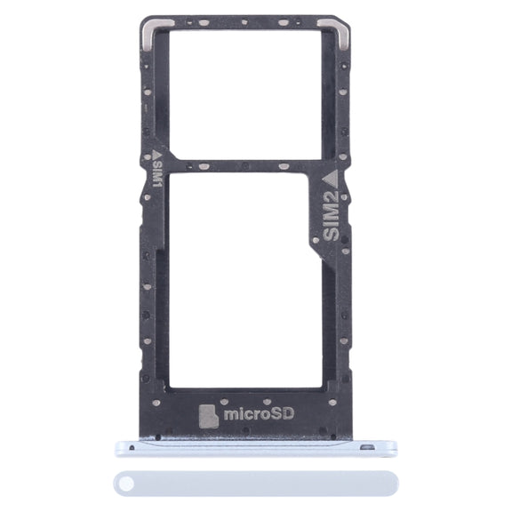 For HTC U20 5G Original SIM Card Tray + SIM / Micro SD Card Tray (White)