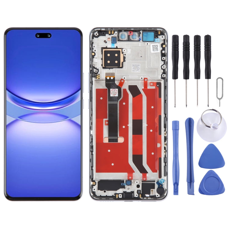 For Huawei Nova 12 Pro Original LCD Screen Digitizer Full Assembly with Frame (Silver)