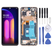 For LG V60 ThinQ US Version Original LCD Screen Digitizer Full Assembly with Frame (Gold)
