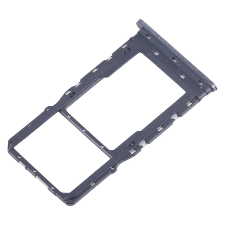 For T-Mobile Revvl 6 SIM Card Tray + Micro SD Card Tray (Black)