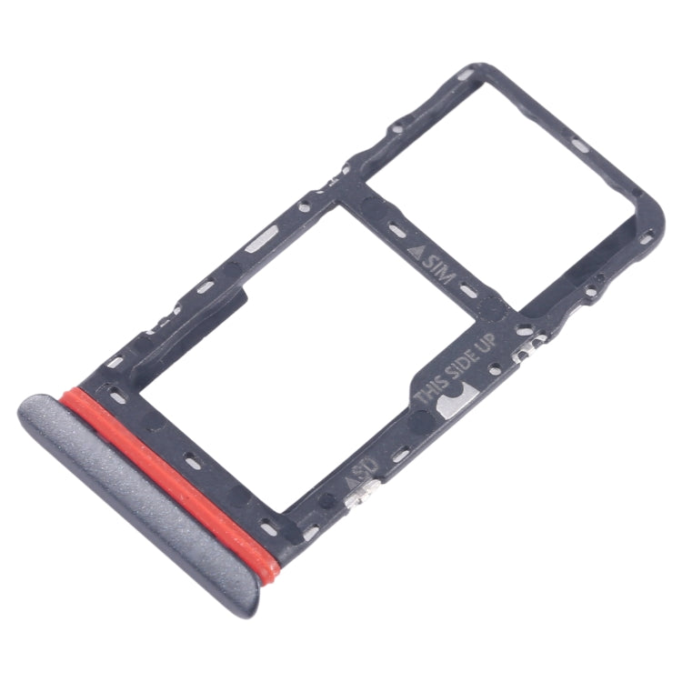 For Alcatel 1T 10 inch 2020 8091 SIM Card Tray + Micro SD Card Tray (Black)