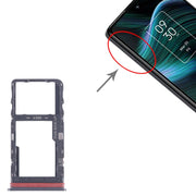 For TCL Stylus 5G T779W SIM Card Tray + Micro SD Card Tray (Grey)