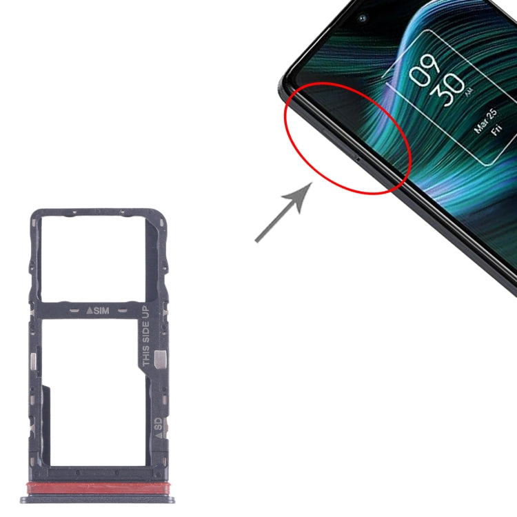 For TCL Stylus 5G T779W SIM Card Tray + Micro SD Card Tray (Grey)