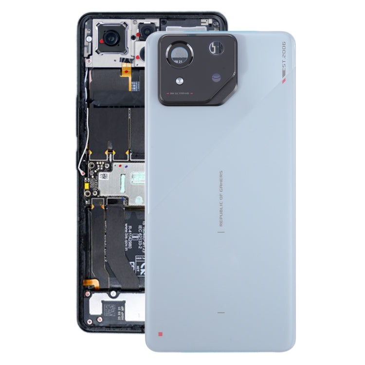 For Asus ROG Phone 8 AI2401 Original Glass Battery Back Cover with Camera Lens Cover(Grey)