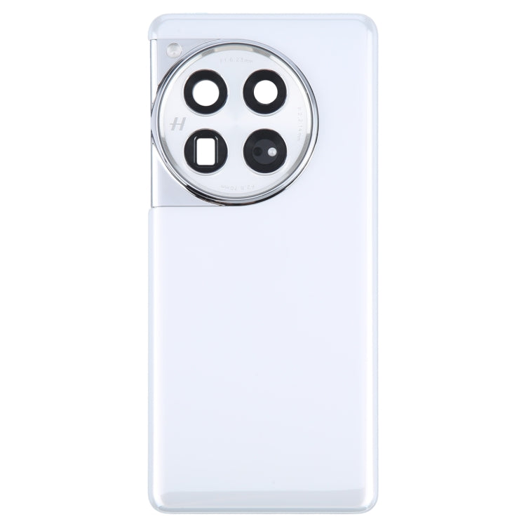 For OnePlus 12 PJD110 CPH2573 CPH2581 Original Glass Battery Back Cover with Camera Lens(White)