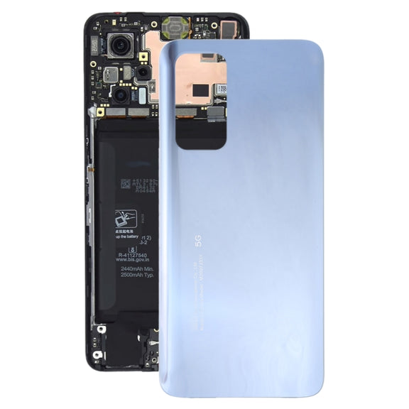 For Xiaomi Redmi K30S Glass Battery Back Cover(Silver)