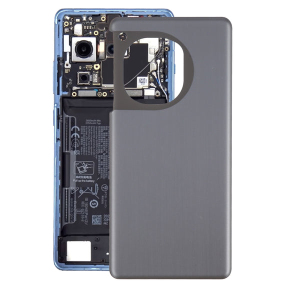 For OnePlus 12R Battery Back Cover(Black)