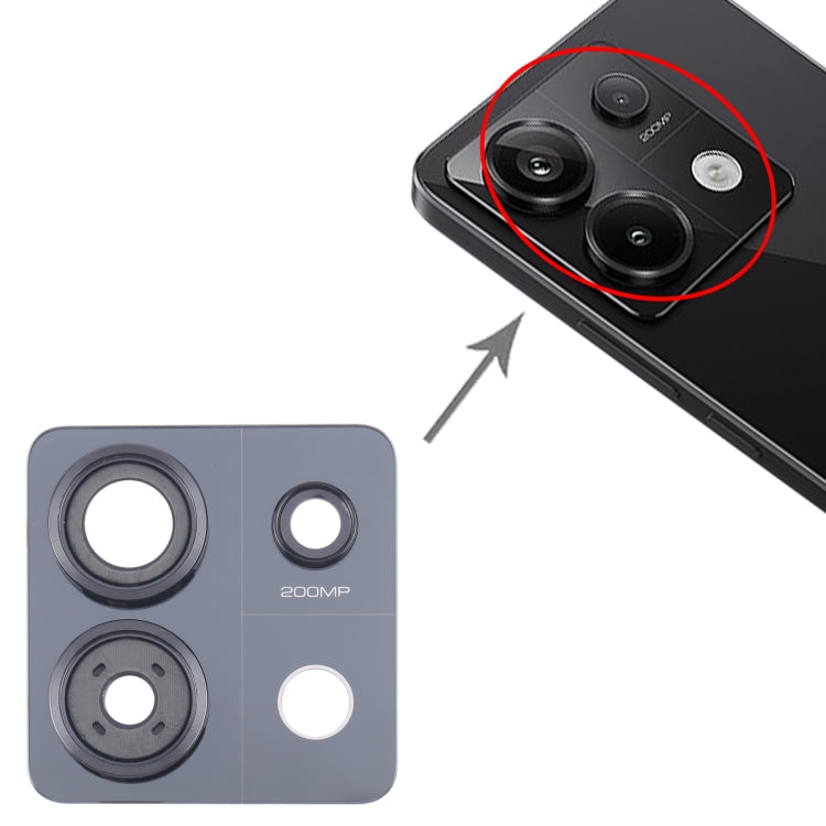 For Xiaomi Redmi Note 13 Pro 5G Back Camera Lens Frame (Black)