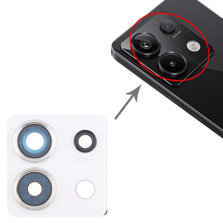 For Xiaomi Redmi Note 13 Pro 5G Back Camera Lens Frame (White)