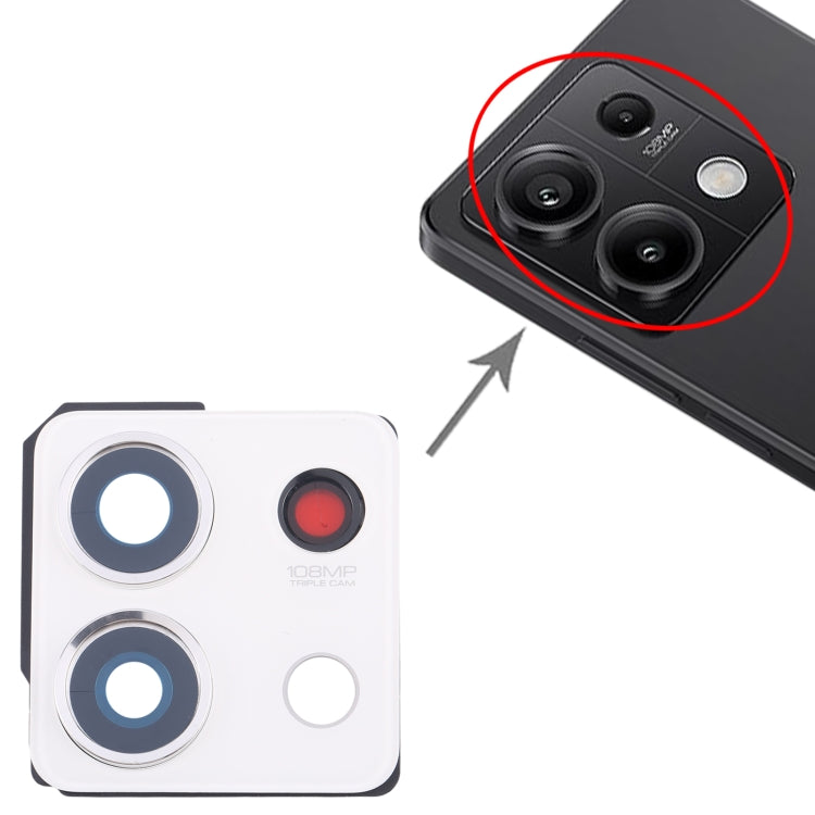 For Xiaomi Redmi Note 13 5G Back Camera Lens Frame (White)